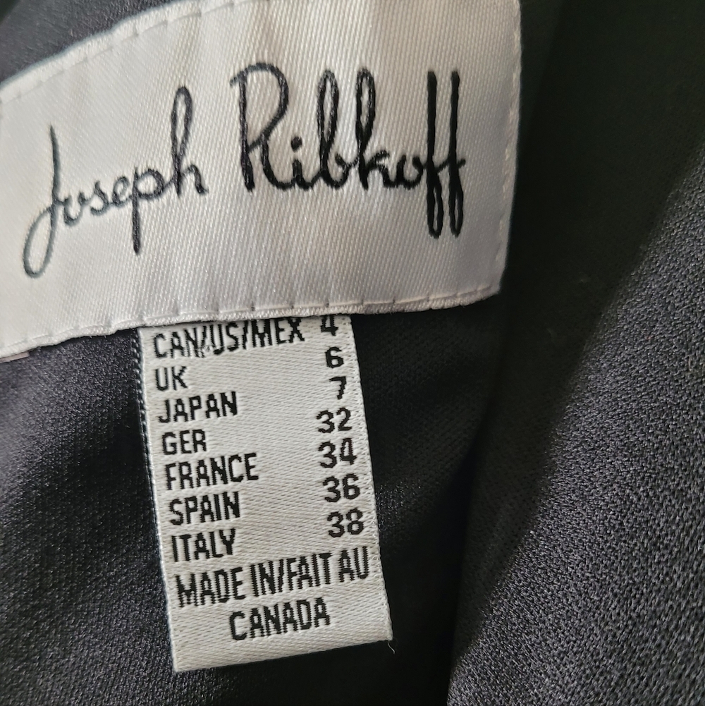 Joseph Ribkoff Black Dress with Mesh Accents Sz 4 - Picture 13 of 16